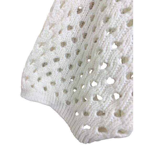 PrettyLittleThing White Eyelet Knit Polo Dress size XL - Picture 5 of 10